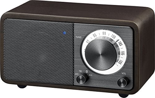 Sangean WR7DK Wood Cabinet Mini Bluetooth Speaker with FM Radio Tuner and Auxin Dark Cherry - Image 3