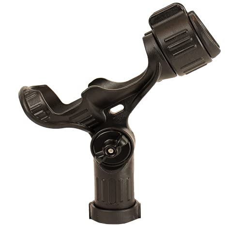 YakAttack Omega Rod Holder | Track Mount Fishing Rod Holder for Kayak & Boat | Compatible with Spinning, Casting, Fly Reels | LockNLoad System | Secure & Adjustable | Kayak Track Mount Accessories - Image 1