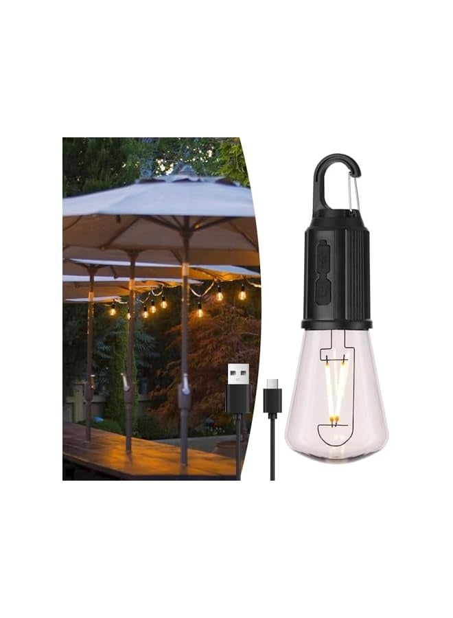 erorex 2 Pack Camping Lamp Rechargeable, 3 Lighting Modes Camping Light For Tents, Waterproof Portable Hanging Lantern For Hiking, Backpacking, Fishing, Emergency Outages And Household Use  - Image 2