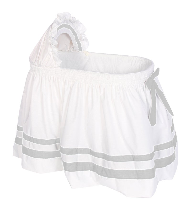Baby Doll Baby Doll Bedding Modern Hotel Style II Bassinet Skirt Grey 