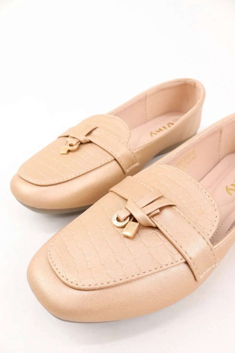 Viny ROSEGOLD VINY Women's Loafer Ballet Flats – Comfortable Slip-On Flat Shoes, Lightweight Casual Office & Everyday Walking Shoes for Women | Best Price UAE