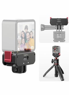 Charging Tripod Adapter for DJI Action 2, Fast Magnetic Charger Base, 1/4 Interface Connect to Selfie Stick, Vlogging Accessories 2 Power Combo or Dual-Screen
