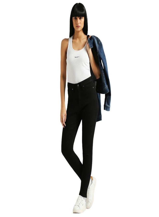 Pepe Jeans Women's Skinny Jeans (PL204750S918_Black Rinse - Image 2
