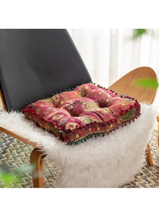 Bohemian Patchwork Square Chair Seat Cushions for Dining Kitchen Office Chairs Patio Soft Cotton Linen Chair Pads 42x42 cm Red - pzsku/Z3F20CEC188B4C1FE1CC3Z/45/_/1713424080/10abc0a0-2779-4aab-b1cf-d4ba214b9087