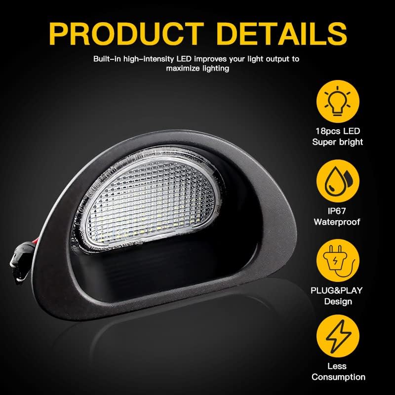 Vuzmode LED License Plate Light for Citroen and Peugeot - Image 5