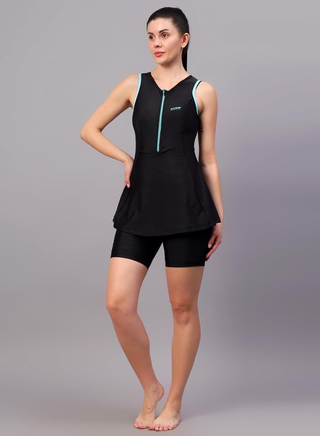 VIVA Swimming OWSD-330 Female Swim Dress with Short Leg I Womens Swimming Costume I Swimwear for Women I One-Piece Swimsuits I Swimsuit for Women - Image 1