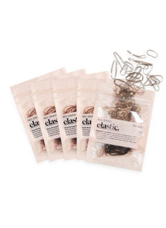 Kitsch Kitsch No Snag Small Elastic Hair Ties, Rubber Bands for Hair, Baby Hair Ties & Small Hair Ties, Hair Rubber Bands & Elastic Hair Bands, Hair Elastics for Women's Hair, 5pack, 500pcs (Brown)  - Image 1
