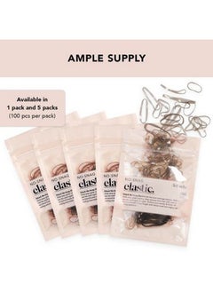 Kitsch Kitsch No Snag Small Elastic Hair Ties, Rubber Bands for Hair, Baby Hair Ties & Small Hair Ties, Hair Rubber Bands & Elastic Hair Bands, Hair Elastics for Women's Hair, 5pack, 500pcs (Brown)  - Image 5