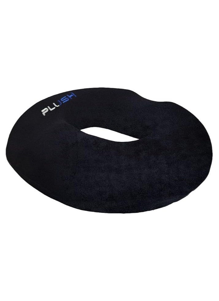 Plush Creative Planet Plush Donut Seat Cushion for Office Chair, Memory Foam Pillow for Tailbone Hemorrhoids, Sores, Prostate,  Sciatica, Pregnancy, Post Natal, Ischial Bursitis Tuberosity  (Basic)  - Image 1