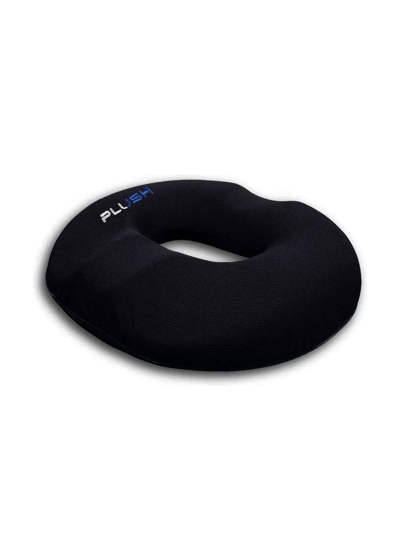 Plush - Creative Planet Plush Donut Seat Cushion for Office Chair, Memory Foam Pillow for Tailbone Hemorrhoids, Sores, Prostate,  Sciatica, Pregnancy, Post Natal, Ischial Bursitis Tuberosity  (Basic) - Image 1