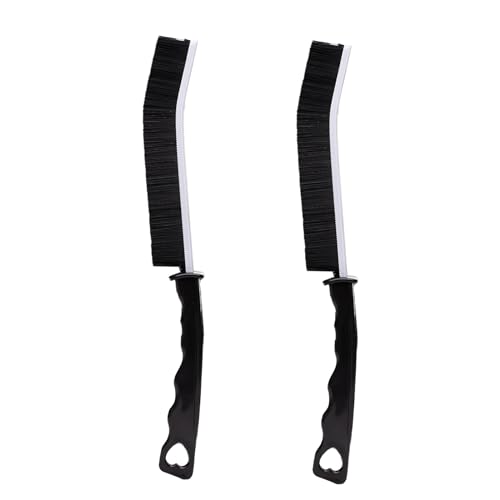 POPGIO 2 Pcs Crevice Cleaning Brush Hard Bristle Gap Brush Multifunctional for Bathroom Household Kitchen Tiles Window Crevice Cleaning Tool (Style 1) - Image 1
