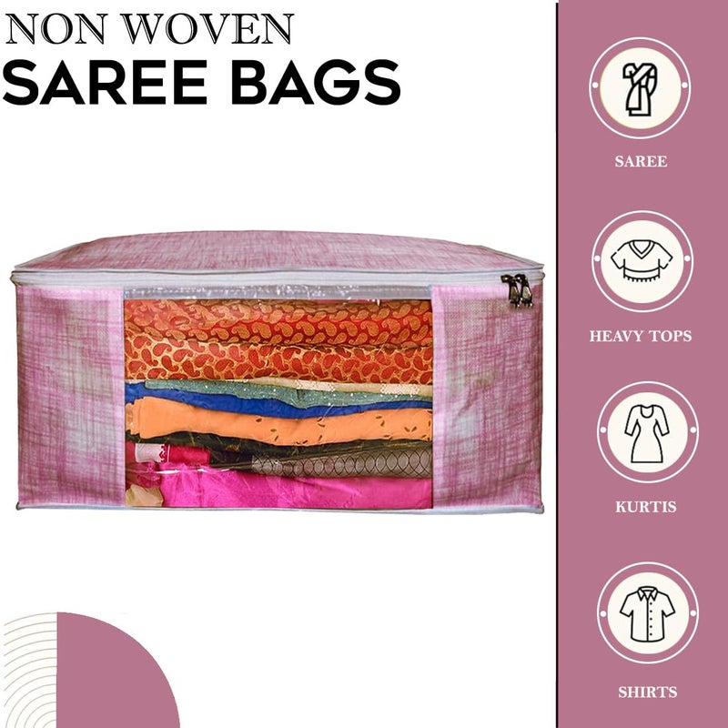 SHAPING FABRIC Non-Woven Garment Cover with Transparent Window & Double Metal Zipper - Dustproof Storage Bag for Sarees, Suits, Jackets, and Shirts - Image 2