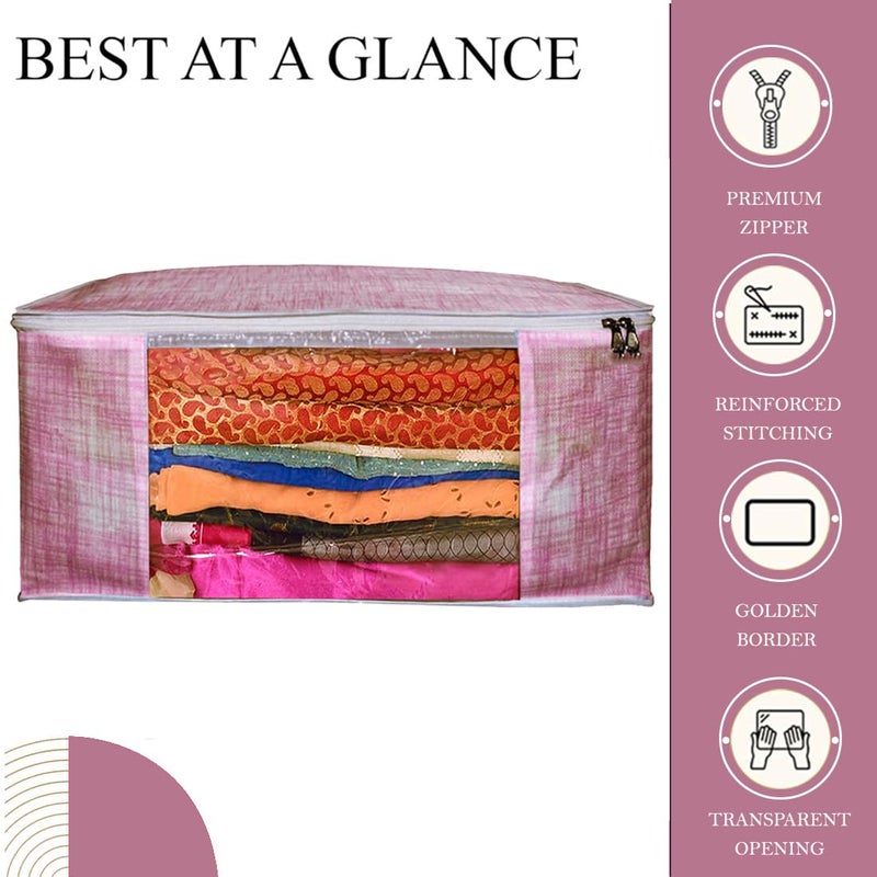 SHAPING FABRIC Non-Woven Garment Cover with Transparent Window & Double Metal Zipper - Dustproof Storage Bag for Sarees, Suits, Jackets, and Shirts - Image 4