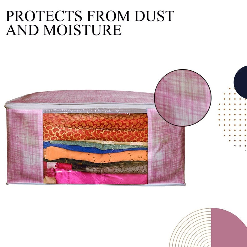 SHAPING FABRIC Non-Woven Garment Cover with Transparent Window & Double Metal Zipper - Dustproof Storage Bag for Sarees, Suits, Jackets, and Shirts - Image 3