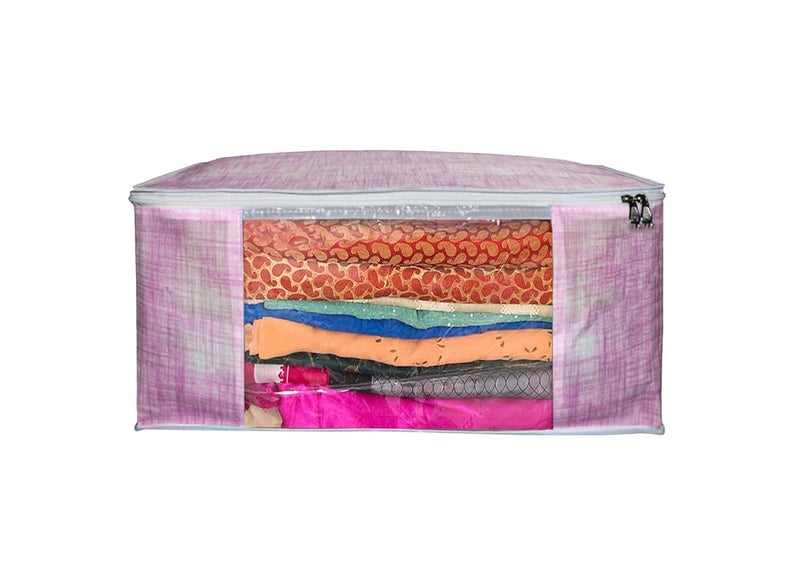 SHAPING FABRIC Non-Woven Garment Cover with Transparent Window & Double Metal Zipper - Dustproof Storage Bag for Sarees, Suits, Jackets, and Shirts - Image 1