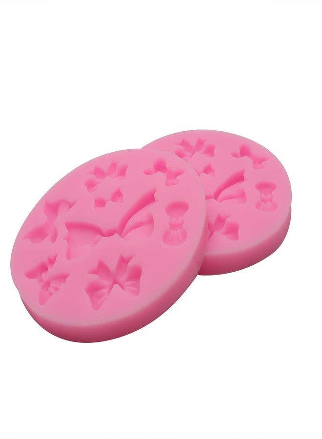 HengKe 2pcs 8 Assorted Bows Silicone Mould, Bowknot Silicone Jelly Sugar Chocolate Fondant Molds for Fondant, Pudding, Soap, Sugarcraft,Candy, Cake Decoration Cupcake Topper,Polymer Clay, Ice Jewelry - Image 5