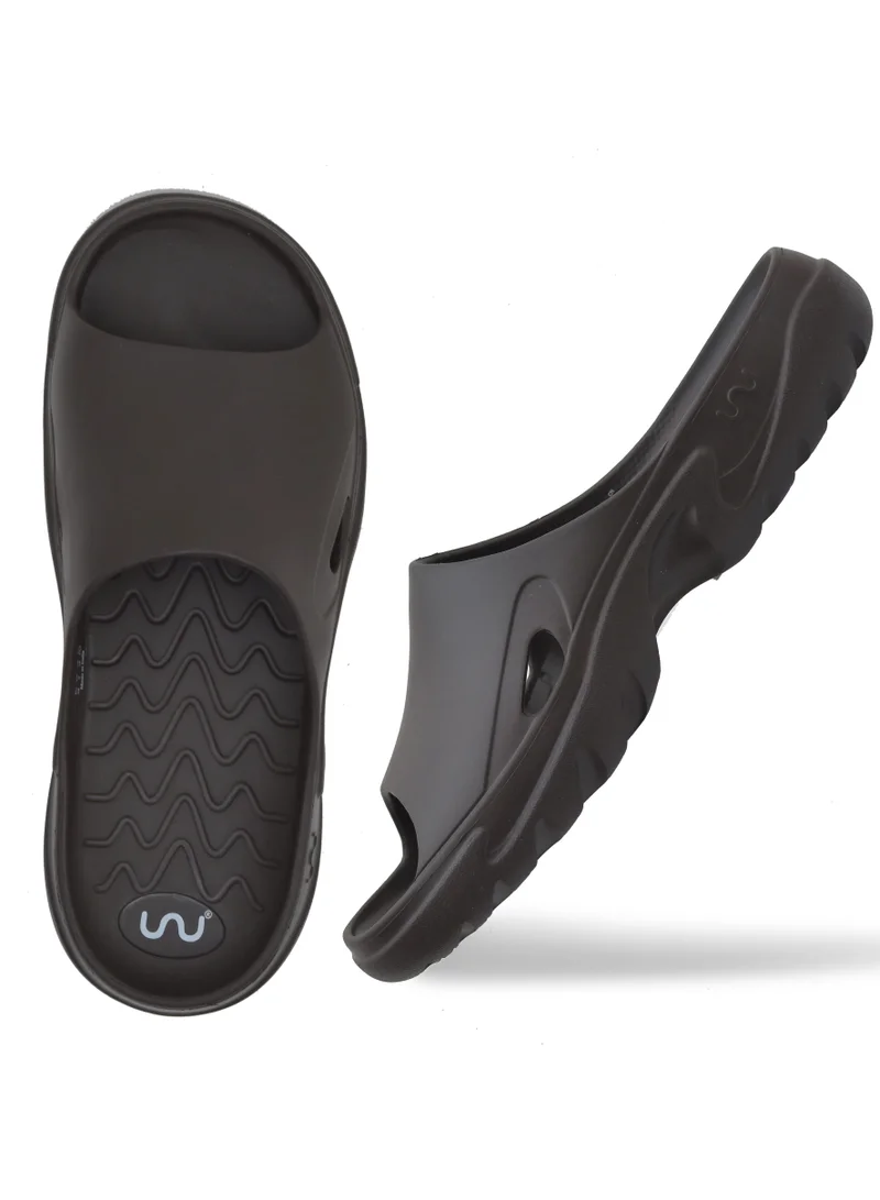 Doubleu Doubleu Men's Roma Slide Sandals - Brown, Comfortable Recovery Footwear