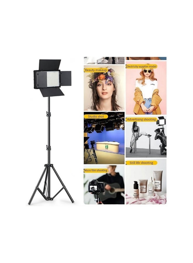 ACLIX Rechargeable Pro 600 RGB LED Panel Light 50W with Tripod Stand for Photography Video Studio & Live Streaming - Image 1
