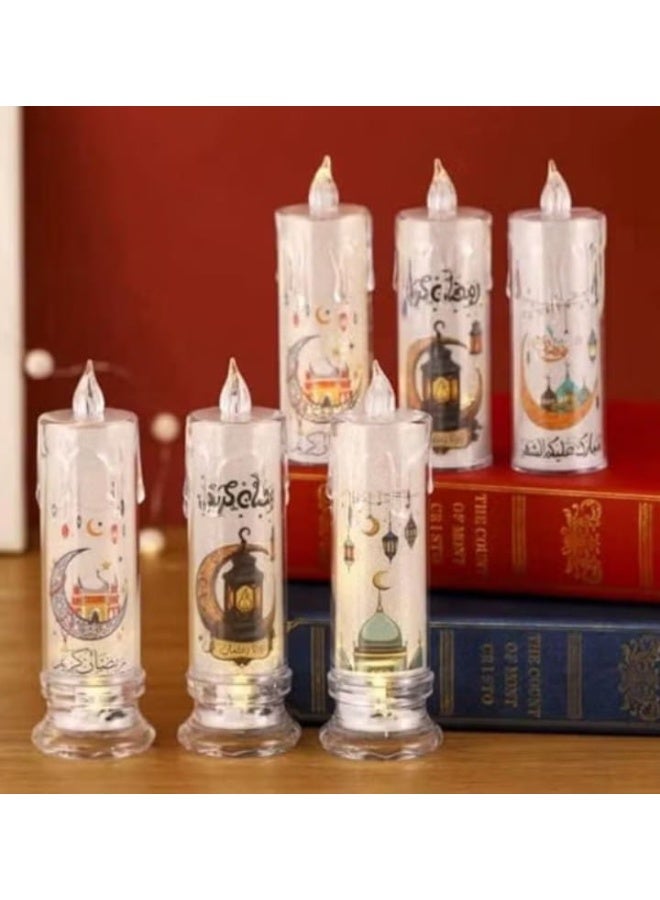 إضاءة شموع LED رمضانية – طقم 6 تصاميم مختلفة - Image 2