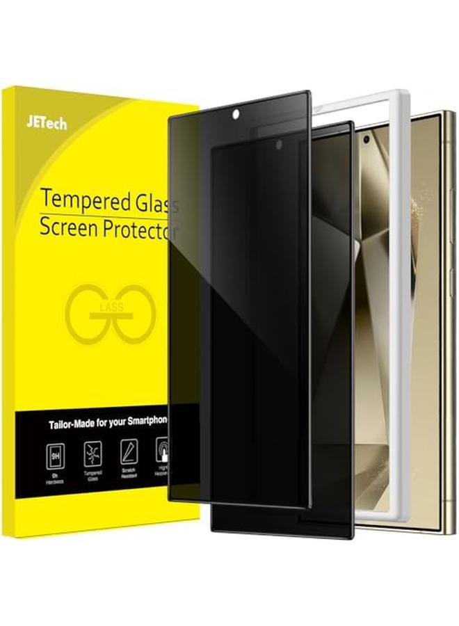 جي تيك واقي شاشة الخصوصية لهاتف Samsung Galaxy S24 Ultra 5G مقاس 6.8 بوصة من الزجاج المقوى المضاد للتجسس مع أداة تثبيت سهلة ومتوافق مع فتح بصمة الإصبع وعبوتين - Image 3
