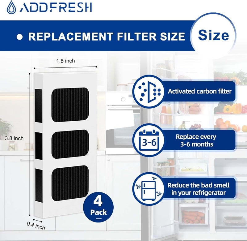 ADDFRESH بديل فلتر هواء الثلاجة متوافق مع Paultra2 Frigidaire PureAir Ultra 2 وPaultra Pure Air ii وElectrolux Elpaultra2 - الجزء 242047805 و5303918847 - 4 فلاتر - Image 3