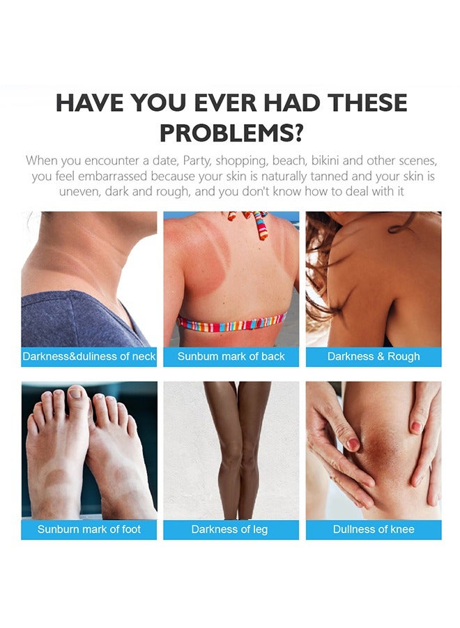 Vibrant Glamour Rapid Skin BleacHing Cream，Whitening Cream Fast Skin, Whitening Cream Moisturizing 10% Niacinamide Whitening Body Lotion, covers skin blemishes, evens skin tone, brightens and whitens skin care (80g) - Image 5