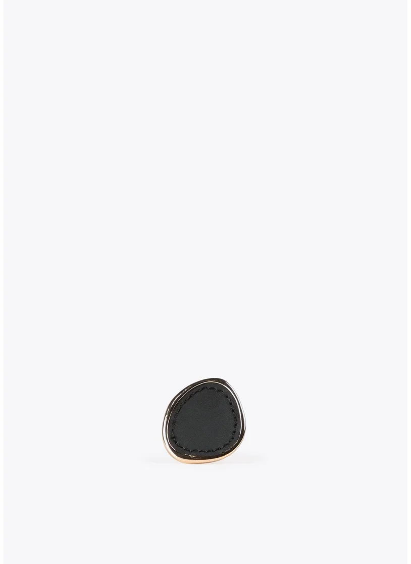 Lola Casademunt Gold Ring With Faux Leather