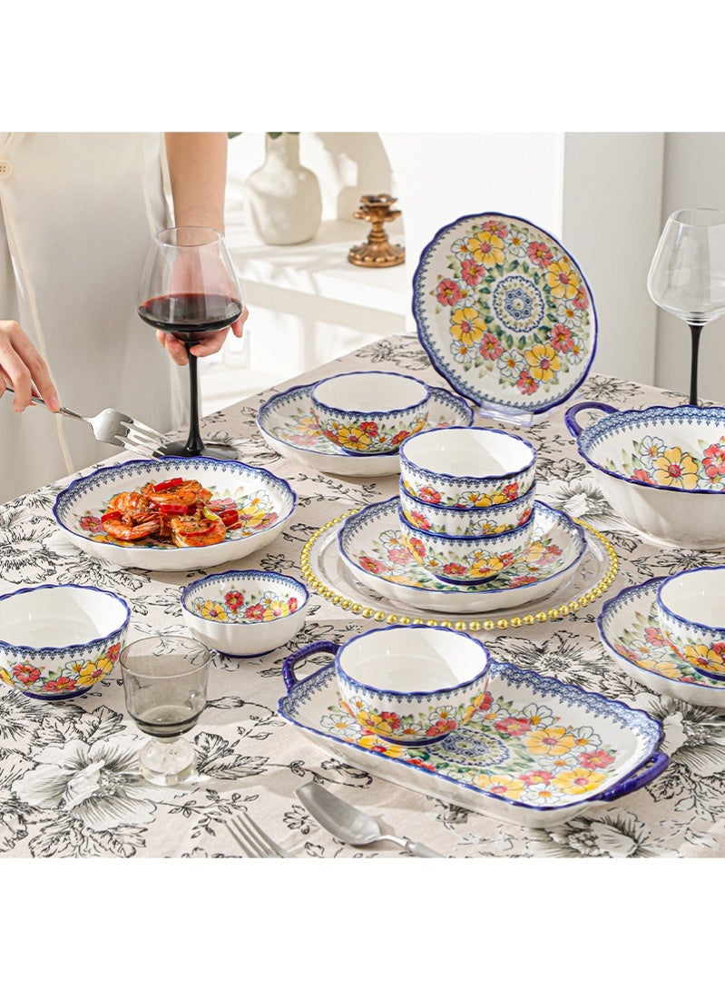 British Chef Porcelain Tableware Set High Quality Gift Box Ceramic,Microwave and Dishwasher Safe,Includes Bowls (2 4-Inch,2 4.5-Inch,1 9.5-Inch), Plates (2 8-Inch),And 2 Spoons,2 chopsticks Total 11 pieces - Image 4
