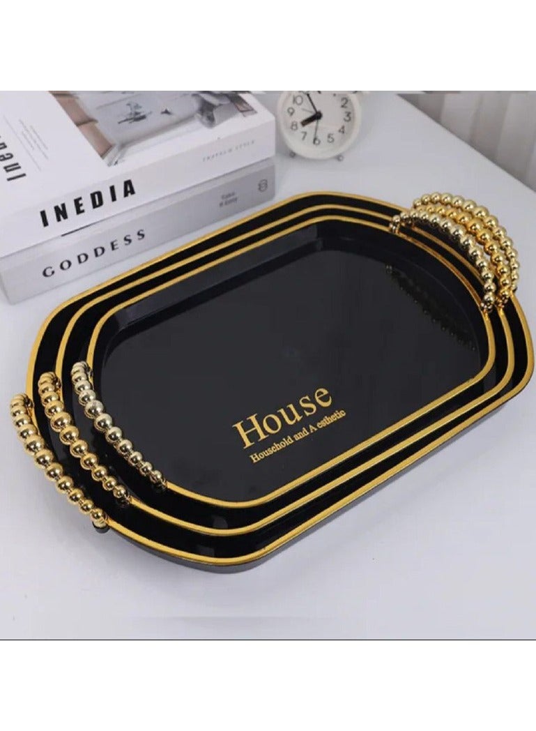 طقم صواني مستطيل اكريلك بيد بابلز 3 قطع