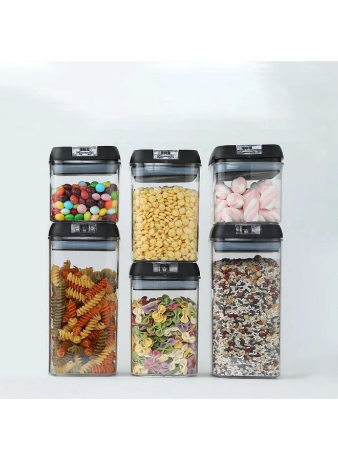 6-piece set of clear acrylic boxes with airtight lids - Image 1