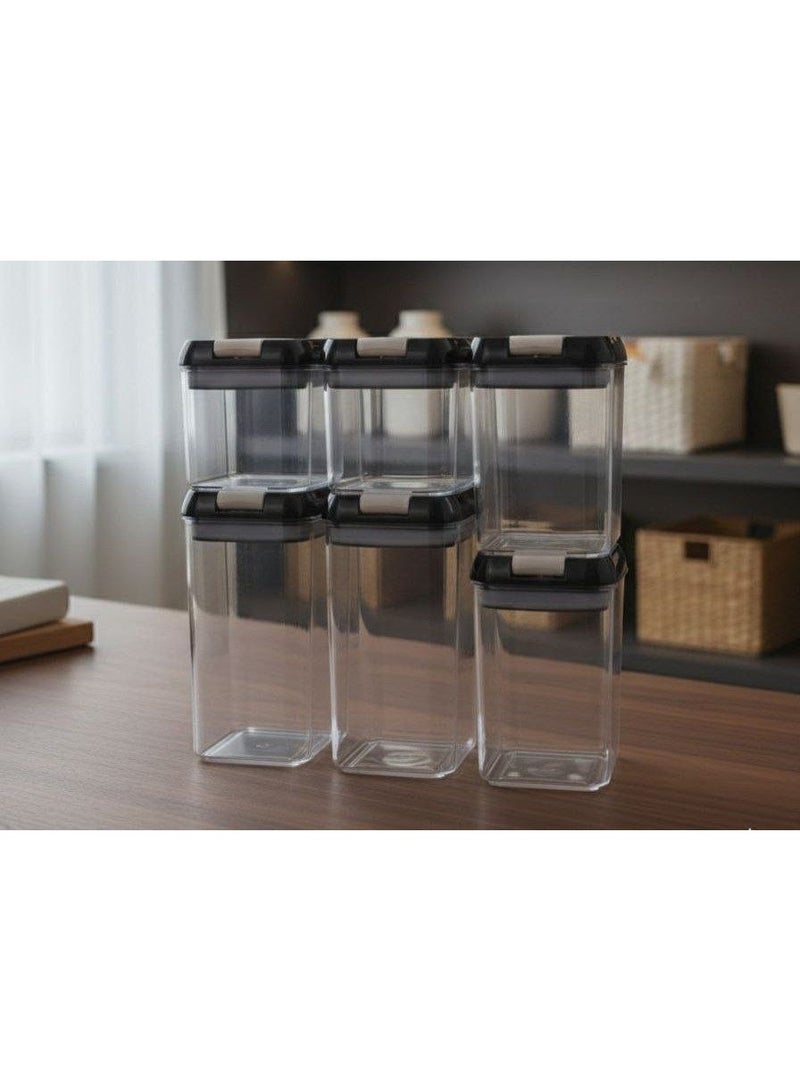 6-piece set of clear acrylic boxes with airtight lids - Image 2