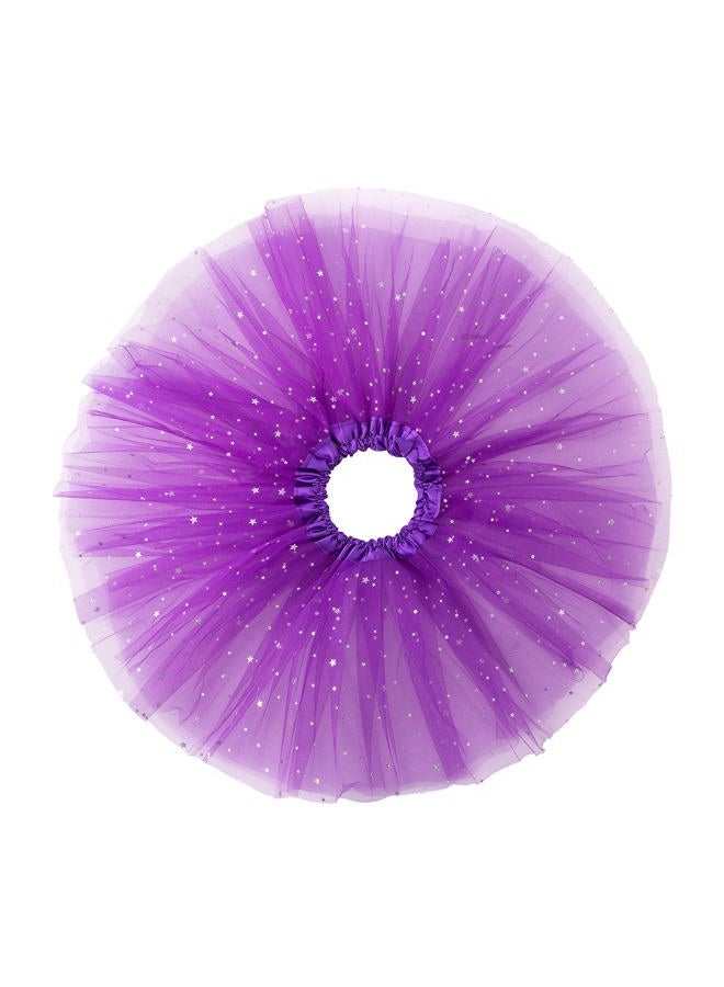 Jastore Girls Layered Stars Sequins Tutu Skirt Princess Ballet Dance Dress (Purple) - Image 2