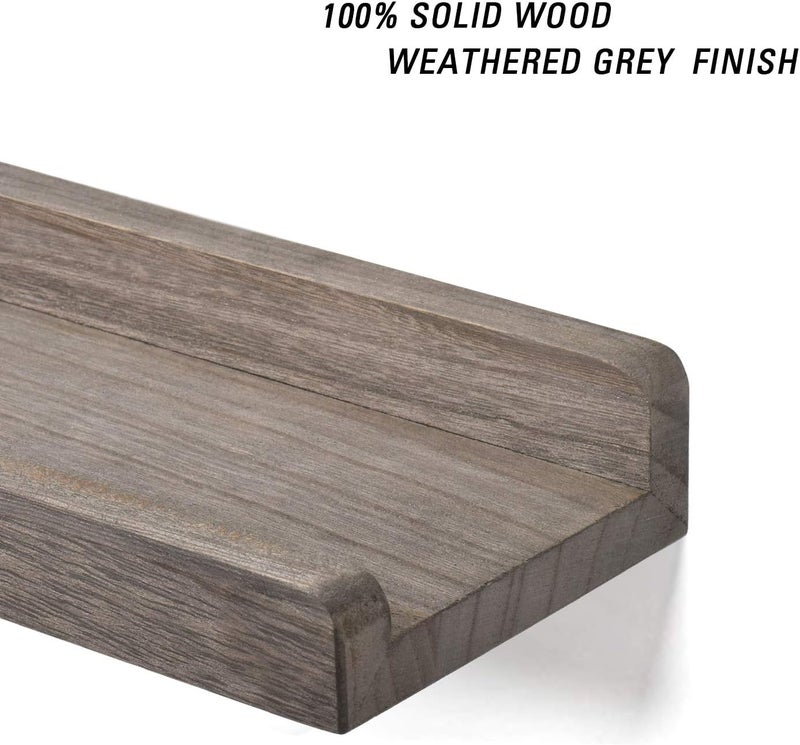 Keebofly Hanging Wall Mounted Jewelry Organizer with Rustic Wood Jewelry Holder Display for Necklaces Bracelet Earrings Ring Set of 2 Weathered Grey,[Patented] - Image 5