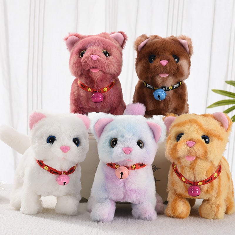 1 Electric Stuffed Cat Simulation Cat Toy Simulation Screaming Doll Can Walk and Rock Tail Electronic Pet Cat(Bell Chip Cat, Self-provided) - Image 3