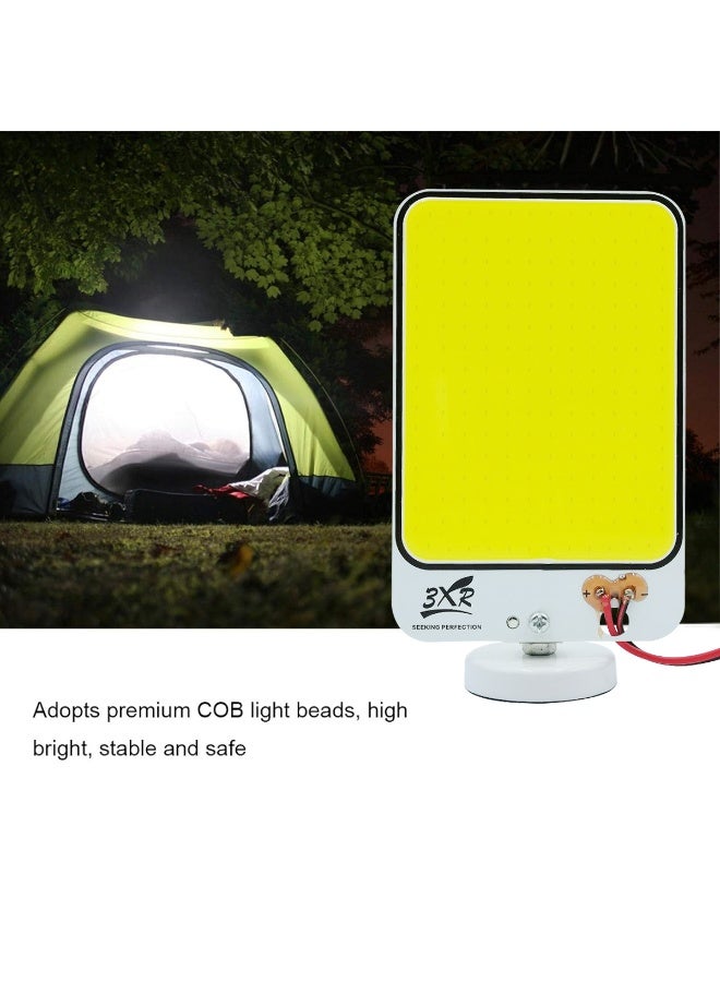 3 اكس ار مصباح تخييم LED بتقنية COB مع مفتاح تشغيل/إيقاف | مصباح لوحة COB عالي السطوع للتخييم، والأنشطة الخارجية، وحالات الطوارئ المنزلية، مصباح عمل LED محمول يعمل بتيار مستمر - 7909 - Image 3