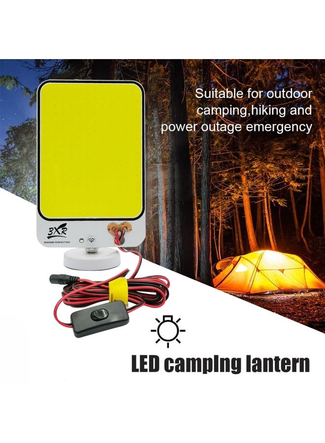 3 اكس ار مصباح تخييم LED بتقنية COB مع مفتاح تشغيل/إيقاف | مصباح لوحة COB عالي السطوع للتخييم، والأنشطة الخارجية، وحالات الطوارئ المنزلية، مصباح عمل LED محمول يعمل بتيار مستمر - 7909 - Image 2