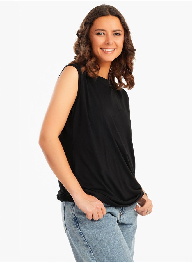 Clue - Casual Solid Pattern Top - Image 1