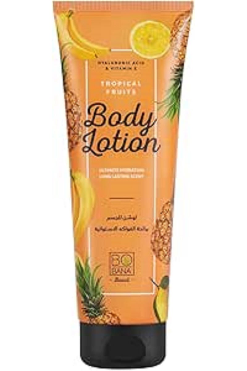 لوشن للجسم من بوبانا طويل المفعول بالفواكه الاستوائية، مناسب لجميع أنواع البشرة