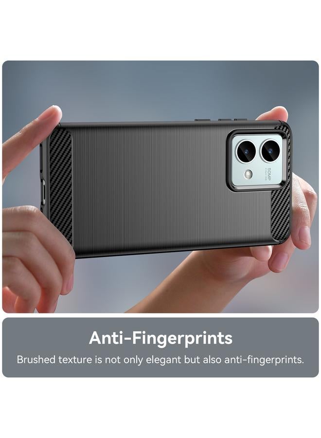 S-TOP Case For Motorola Moto G84 Brushed Texture Carbon Fiber TPU Phone Case - Image 5