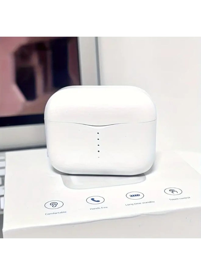 True Wireless Earbuds – Semi-Open-Back Design, Type-C Charging, White/Milk White Finish  - Image 2