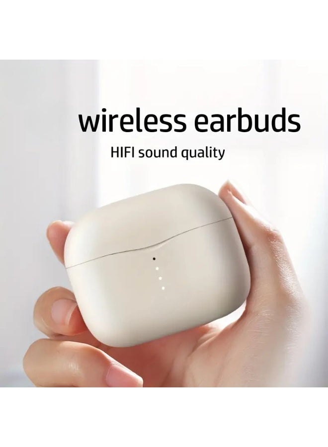 True Wireless Earbuds – Semi-Open-Back Design, Type-C Charging, White/Milk White Finish  - Image 5