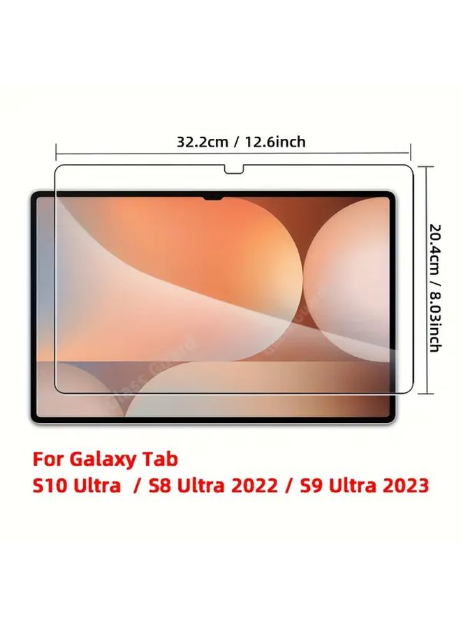 Galaxy S10 Ultra 14.6 Inch 2 Pack Tempered Glass Screen Protector HD Anti Fingerprint Scratch Resistant - Image 2