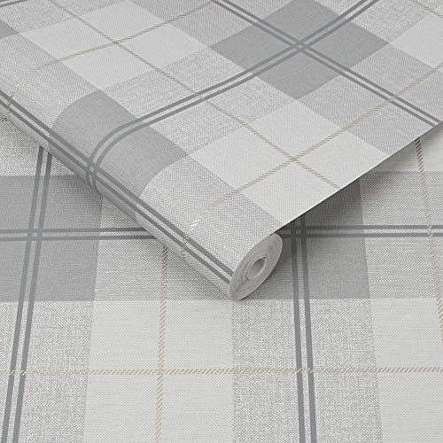 Graham & Brown Graham Brown Heritage Tweed Grey Wallpaper Gray - Image 3