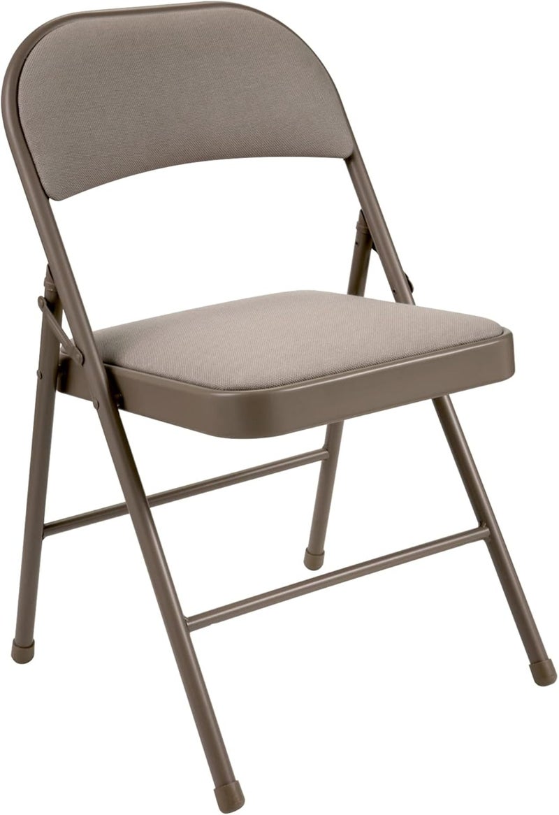 Realspace Upholstered Padded Folding Chair Tan - Image 1
