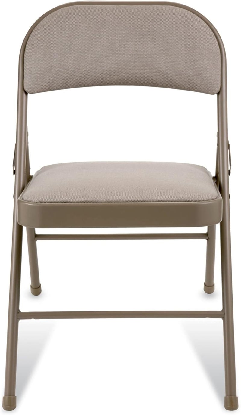 Realspace Upholstered Padded Folding Chair Tan - Image 3