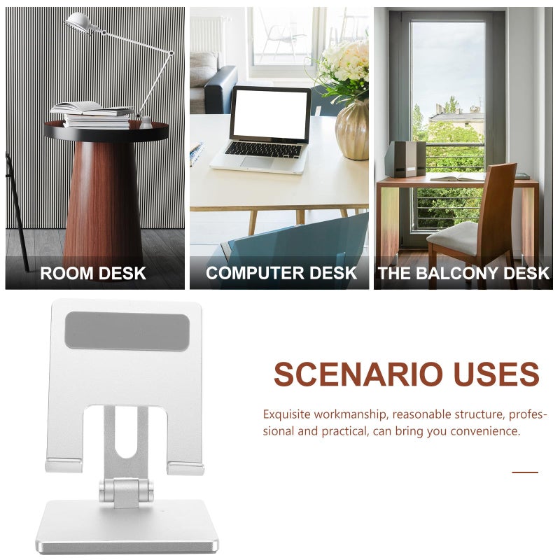 Adjustable Aluminum Alloy Tablet Stand Foldable Multi Angle Desk Mount Holder - Image 4