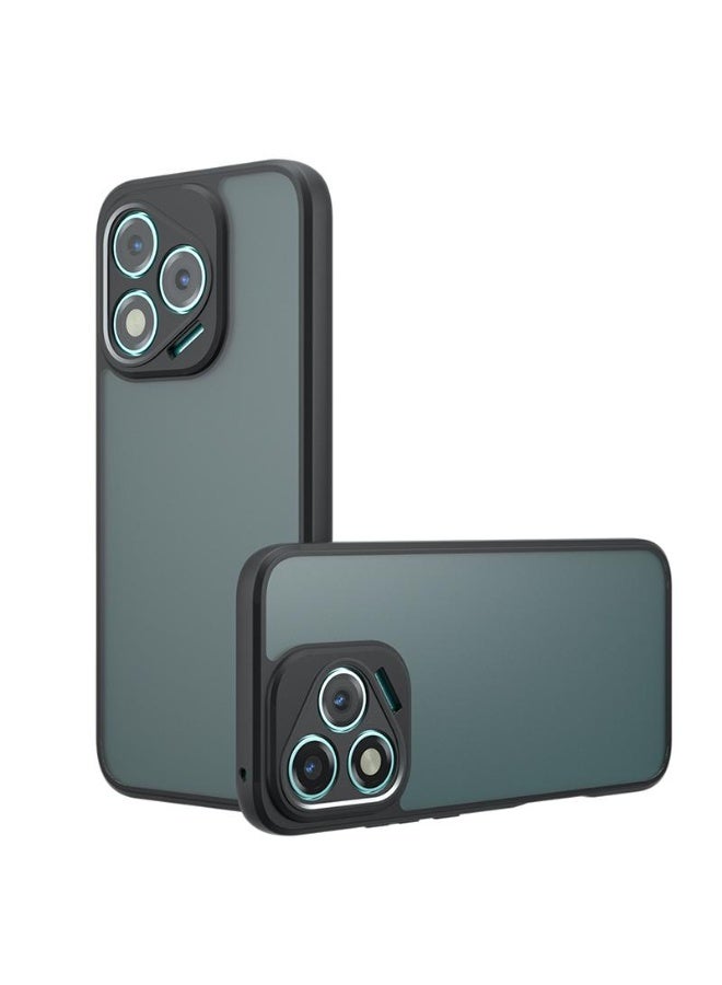 Case Cover Shockproof Hard PC Back Soft TPU Frame Matte Black Slim Protective Cover Compatible with  Honor 400 Lite ( Black) - Image 1