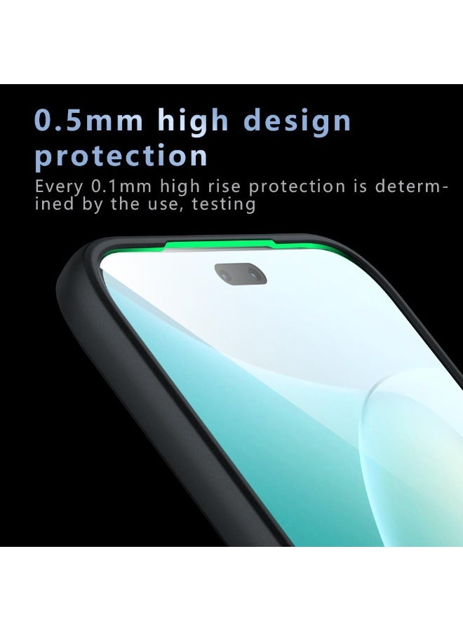 Case Cover Shockproof Hard PC Back Soft TPU Frame Matte Black Slim Protective Cover Compatible with  Honor 400 Lite ( Black) - Image 5