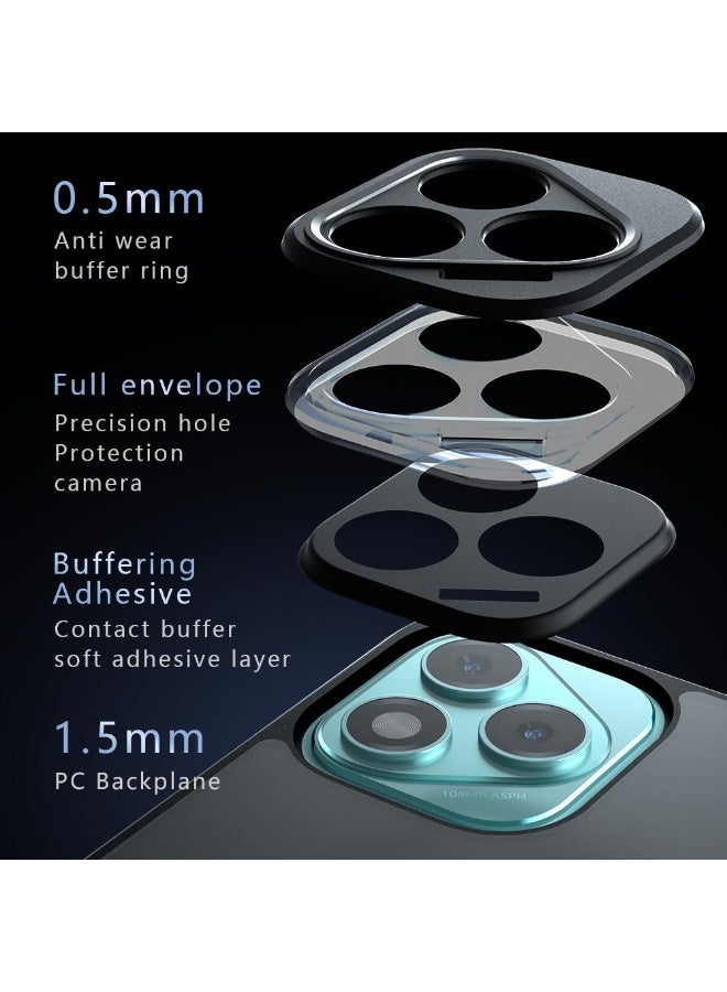 Case Cover Shockproof Hard PC Back Soft TPU Frame Matte Black Slim Protective Cover Compatible with  Honor 400 Lite ( Black) - Image 3