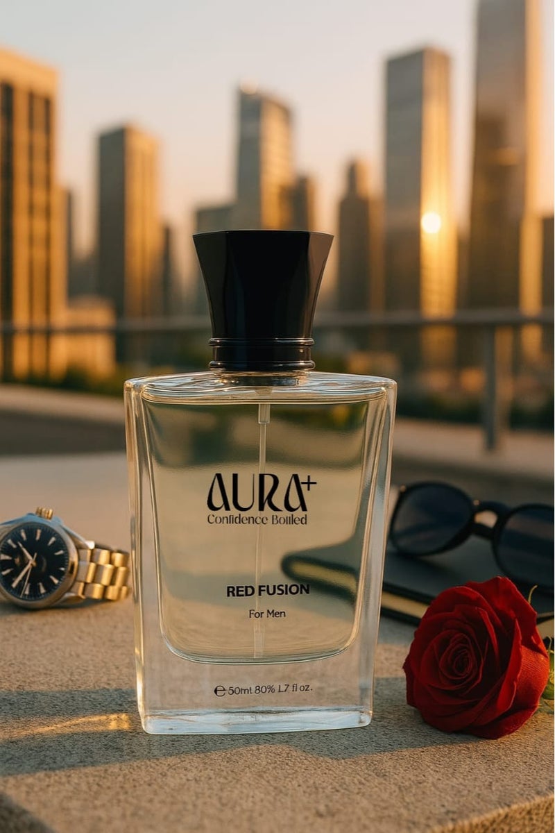 Aura plus Red Fusion EDP For Men 50ml Perfume - Image 1